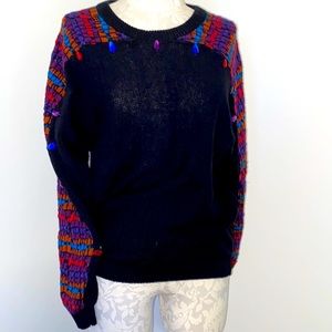 80’s Party Sweater sz Sm/M. DOLMAN SLEEVE SPARKLE